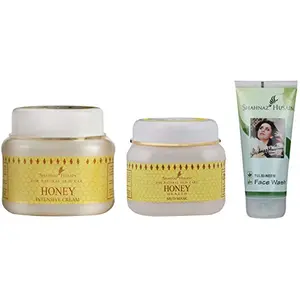 Shahnaz Husain Honey Kit (Honey Cream - 40GM and Honey Mud Mask - 100GM) (Pack of 2) and Tulsi Neem Face Wash - 50GM