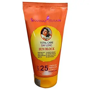 Shahnaz Husain Total Care Day Long Sun Block Spf 25 Pa+++ Yellow 80g