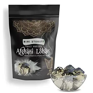 Mini Storify Truly Organic Natural & Organic Afghani Loban - 250 gm - Organic, Pure & Natural Air Purifier Lobaanfor Home Puja and Hawan - Black