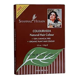 Shahnaz Husain Colourveda Natural Hair Colour Dark Brown 100g