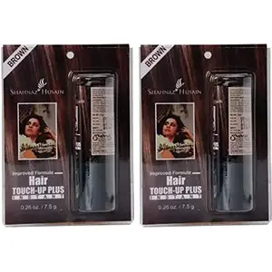 Shahnaz Husain Touch Up Plus Pack of 2 Hair Color (Brown)