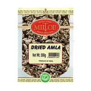 Miltop Natural Dried Amla Sukha Amla for eating 500g