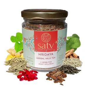 Satv Hridaya Arjun Tea  I Herbal Milk Tea I 17 Herbs I Only Herbs I Caffeine Free I100% Natural