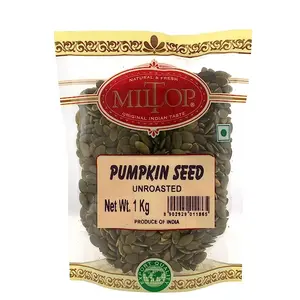 Miltop Premium Raw Unsalted Pumpkin Seed for Eating, 1 KG