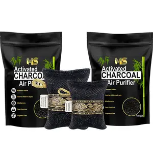 Mini Storify Truly Organic Non Electric Activated Charcoal Air Purifier Bag | Pack of 2 | 100g + 200g  Natural