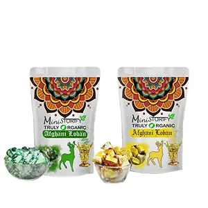 Mini Storify Truly Organic Green Yellow Afghani Loban - Combo Pack of 2 (150 gm Each)