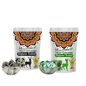 Mini Storify Truly Organic Black Green Afghani Loban - Combo Pack of 2 (150 gm Each)