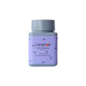 Lenphor Nail Paint Remover Dip & Twist Nail Lacquer Remover Enrich with Vitamin E Argan Oil & AloeVera Extract Vegan Cruelty Free Insta (Lavender 01 80ml)