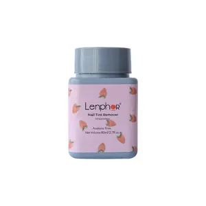 Lenphor Nail Paint Remover Dip & Twist Nail Lacquer Remover Enrich with Vitamin E Argan Oil & AloeVera Extract Vegan Cruelty Free Insta (Strawberry 03 80ml)