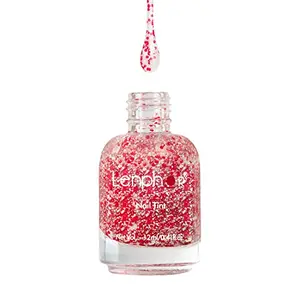 Lenphor Glitter Shine Nail Paint Sparkle Shine Nail Colour Long Lasting Fade Resistant Quick Dry Glimmer Finish Shimmery Gel Nail Polish for Women and Girls Glitter Finish (My Valentine 26 12ml)