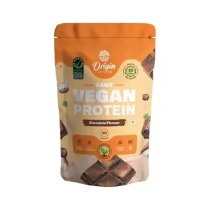 Origin Nutrition 100% Natural Vegan Protein Powder (European Pea Protein Isolate & Pumpkin Seed Protein) 770g Chocolate Flavour with 25g Plant Based Protein
