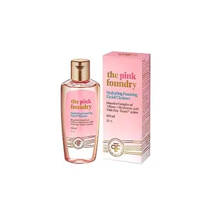 The Pink Foundry Hydrating Foaming Hyaluronic Acid Face Cleanser Instant & Long Term Hydration Removes Impurities without Drying Skin Gentle & Sulphate-Free for All Skin Types 100 ml