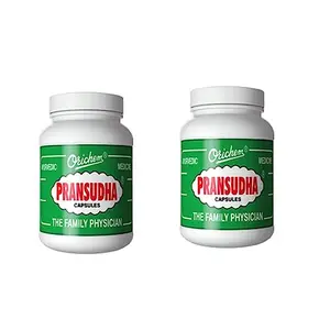 Orichem Pransudha 100 Cap. Ayurvedic Formulation For Stomach Gurgling| Acidity| Vomiting| Dizziness| Nervousness| Nausea (PacK of 2)