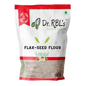 Dr. RBL's Flax Seed Powder/Flour | High in Nutrients and Rich in Fiber | 100% Natural & Nutritious Flax Seed Flour | Convenient Pack of 1 (500 Grams) for Your Healthy Baking and Cooking Needs