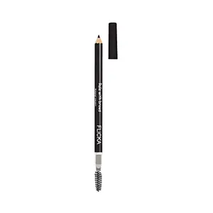 FLiCKA Rule with Brows Retractable Pencil Retractable Eyebrow Pencil with Trialar and Ultra-precise Pencil Point Water proof and Smudge Proof Long Lasting Perfectly Defines Brow Look (Black)