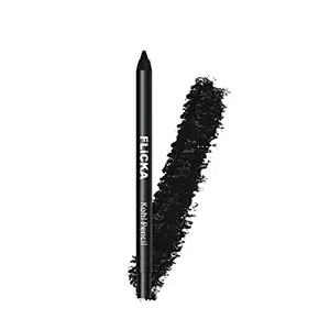 FLiCKA As Coal Eye Pencil  Deep Black Water-proof Smudge Proof & Long Lasting Eye Makeup 1.2gm