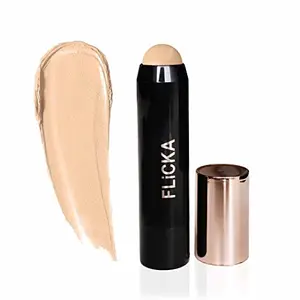 FLiCKA Master Makeup Stick Foundation With Spf for Womens and Girls- 01 Ivory 7.3gms - Brand Outlet