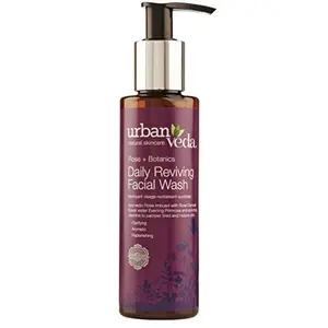 Urban Veda Natural Skin Care Reviving Rose Face Wash Men & Women Clarifying Aromatic Softening Tired & Mature Skin