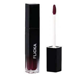 FLiCKA Set and Attack Liquid Matte Lipstick- 02 Red Carpet - Reddish Wine -7ml