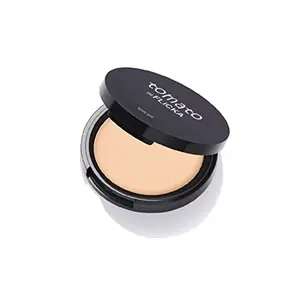 FLiCKA Tomato Compact Powder with SPF for women 9gm Protect Skin from Sun Skin Lightening Long Lasting for a Natural Glow (Caramel)