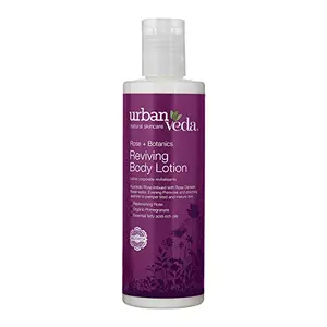 Urban Veda Natural Skin Care Reviving Rose Body Lotion Dry Skin Summer Nourishing Body Lotion for Women Rose Fragrance For Aging Skin