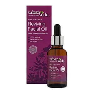 Urban Veda Natural Skin Care Reviving Rose Facial Oil Ayurvedic Oil Dry & Matured Skin Supple Radiant Glowing Skin