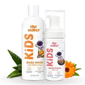 Tiny Mighty Body Wash 200 ml & Foam Wash 150 ml For Sensitive Skin100% Plant Based And Natural Toxin Free Parabens And Sulphates Free