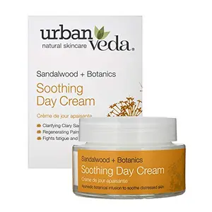 Urban Veda Natural Skin Care Soothing Sandalwood Day Cream Ayurvedic Face Cream Clarifying & Regenerating Fatigue & Dehydration Day Cream Glowing Skin