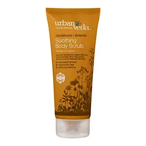 Urban Veda Natural Skin Care Soothing Sandalwood Body Scrub Women & Men Body Exfoliating Scrub Body Polishing Scrub Soothe Calm & Tone Died Skin