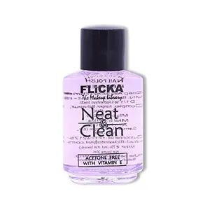FLiCKA Neat & Clean to hydrated nourished and moisturized nail 30ML|Enamel remover| travel-friendly nail paint remover