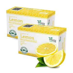 Happy Herbal Care Handmade Lemon - For Moisturized Skin Maintains Oil Balance - 75g (Pack of 2)