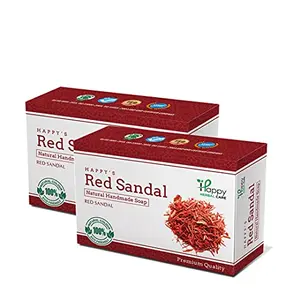 Happy Herbal Care Red Sandal 75 gm - Raktha Chandan for Deep Moisturizing and Skin - Pure Raktha Chandan Powder (Pack 2)