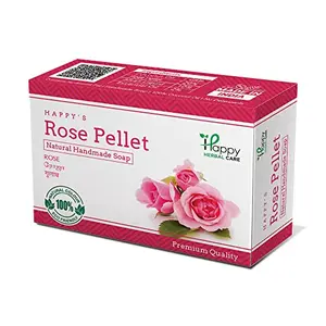 HAPPY HERBAL CARE Organic Rose Pet Handmade With Coconut Oil (75g) For Glowing Skin | Properties | Excellent moisturizing (PACK of 2)