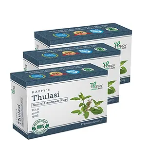 Happy Herbal Care Tulsi Germ Protection - Stop skin Infections & Pimples -(Pack of 3) 75gms