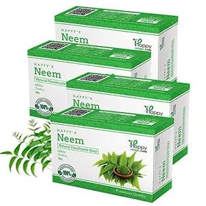 Happy Herbal Care Neem Handmade Pure Neem Leaves Neem for skin itching - Neem organic (Pack of 4)