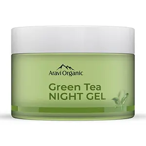 Aravi Organic Vitamin C Green Tea Night Gel Cream - 72 Hrs Extra Hydrating Night Gel