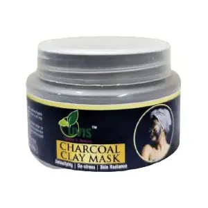UVIS Herbal & Beauty Charcoal Clay Fancy Cover Exfoliates Dead Skin Cells For Glowing And Brightening Skin for men & women