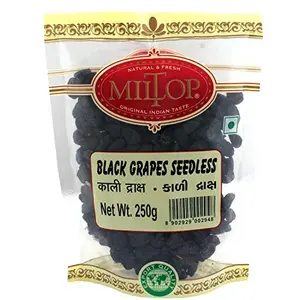 Miltop Seedless Black Grapes (Kali Draksh) 250 g