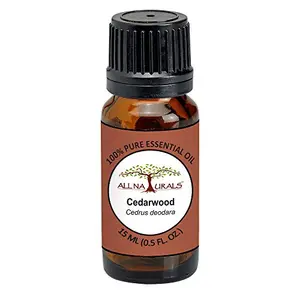 All Naturals 100% Pure Cedarwood Essential Oil | Healthy Scalp & Hair Growth Perfumery & Peace | Warm & Woodsy aroma | 15 mL