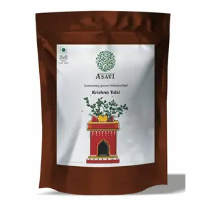 Asavi 100% Natural Krishna Tulsi Leaves I Sun Dried I Handcrafted I No Chemical No I Herbal Tea (125g Pack of 1)