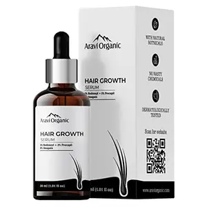 Aravi Organic Redensyl 3% + Anagain 2% Advanced Hair Growth Serum for Women & Men | Redensyl hair growth serum with natural ingredients| 30 ml