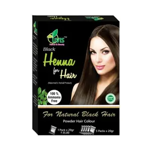 UVIS Herbal & Beauty Black Natural Hair Color Mehndi for Men & Women 100g