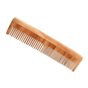 Aravi Organic Neem Wood Comb Fine & Wide Tooth to Promote Hair Growth & Hair fall