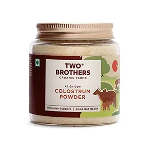 Two Brothers Organic Farms - Colostrum Powder (100g) | Desi Gir Cow Colostrum | Health Supplement for Overall Health | No added | A2 Cows Colostrum Milk