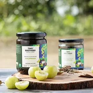 Two Brothers Organic Farms - Amlaprash (300g) | Helps in | Rich Source of Vitamin C | Chyawanprash Made Using Dry Amla and A2 Ghee