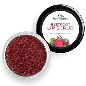 Aravi Organic Beetroot Scrub For Brighter and Softer Lips | Suitable for DarkChapped & Pigmented Lips Best Exfoliating