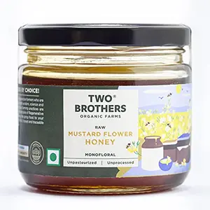 Two Brothers Organic Farms Amorearth Mustard Apiary Honey Raw Mono-Floral Unfiltered Unpasteurized 350 GMS