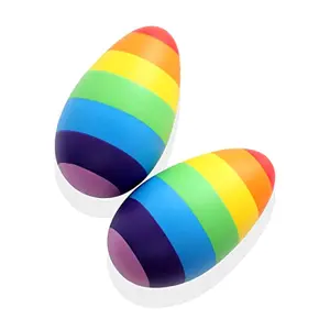NESTA TOYS - Rainbow Wooden Egg Shaker | Rattle Toy for New Born & Toddlers | Musical Sensory Eggs | Percussion Eggs | Multicolour Egg Shaker