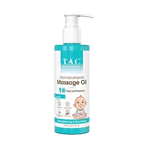 TAC - The Ayurveda Co. Dashapushpadi Ayurvedic Massage Oil 100% Natural Ingredients Non-Sticky All Skin Types 150ml