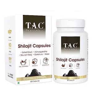 TAC - The Ayurveda Co. Shilajit Caps. for Men With Power of Natural Shilajit 60 Caps.